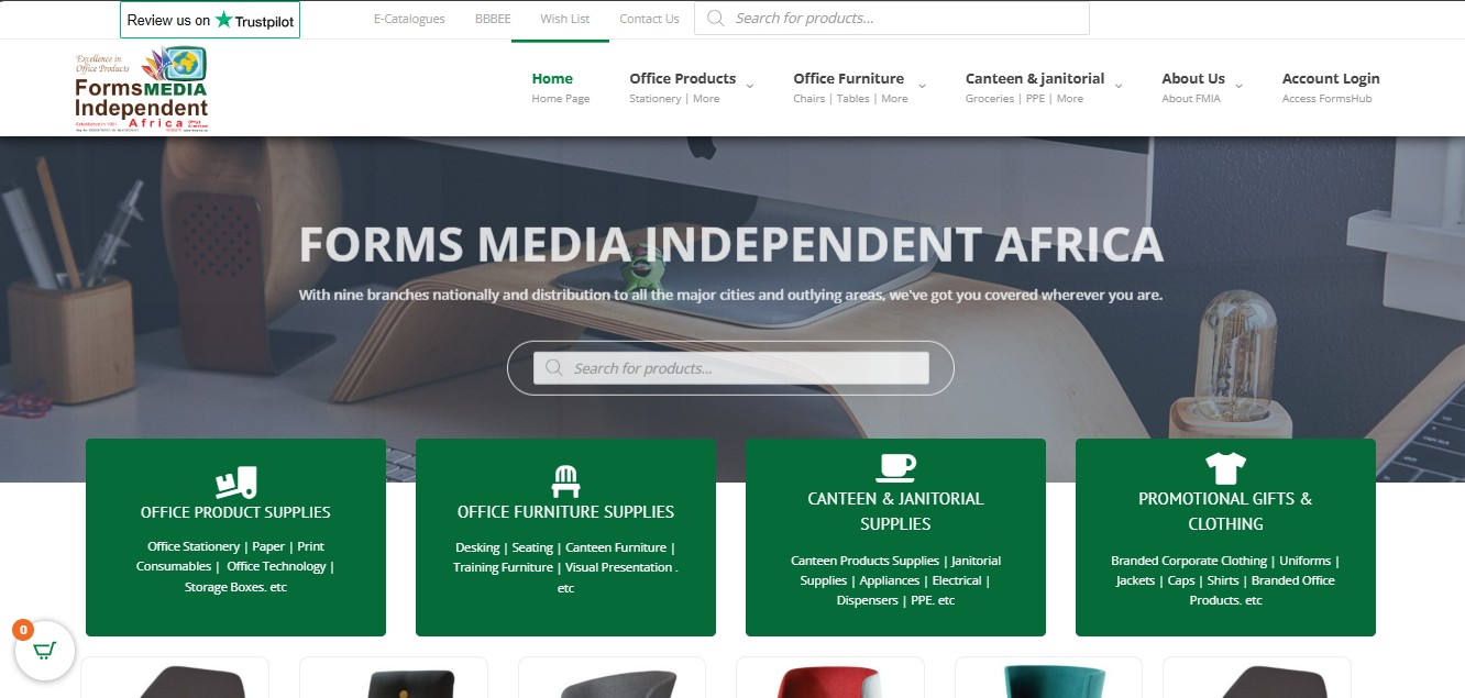 Ecommerce storefront screenshot